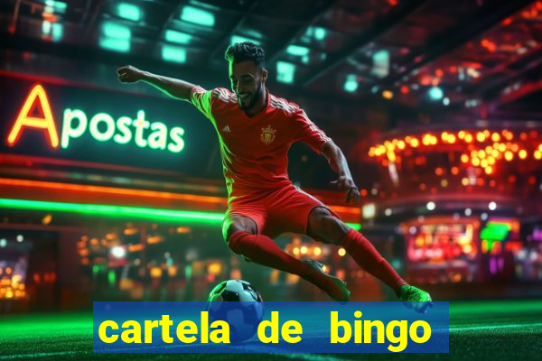 cartela de bingo pra imprimir